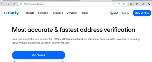 Log In to the Smarty.com website